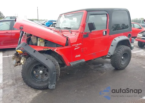 2001 Jeep Wrangler Sport из США, поврежденный, VIN 1J4FA49S51P328455